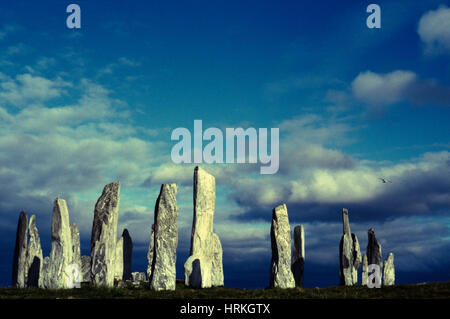 Callanish, Lewis, juin 1987. Banque D'Images