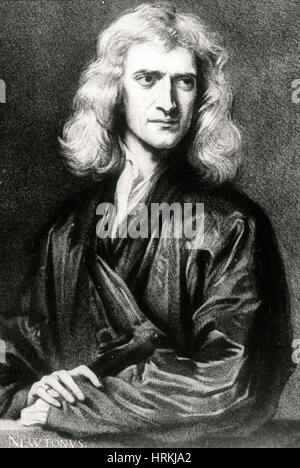 Isaac Newton, mathématicien anglais Banque D'Images