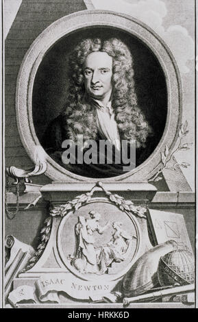 Isaac Newton, mathématicien anglais Banque D'Images