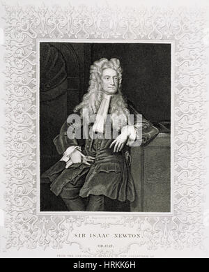 Isaac Newton, mathématicien anglais Banque D'Images