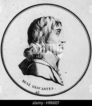 RenÌ© Descartes, mathématicien français Banque D'Images