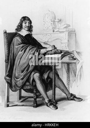 RenÌ© Descartes, mathématicien français Banque D'Images