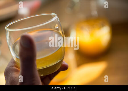 Faire de l'eau du kéfir fait maison Banque D'Images