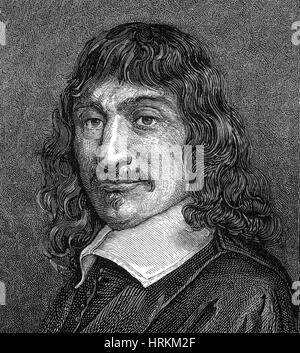 RenÌ© Descartes, mathématicien français Banque D'Images