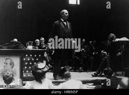 William Jennings Bryan, homme politique américain Banque D'Images