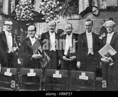 Les lauréats du Prix Nobel, 1962 Banque D'Images