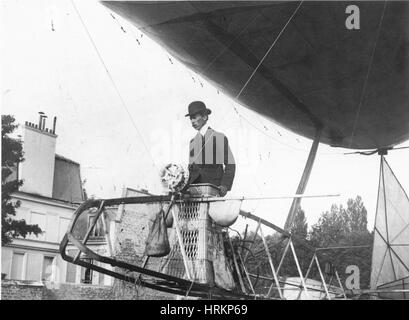 Alberto Santos-Dumont, pionnier de l'Aviation Brésilien Banque D'Images