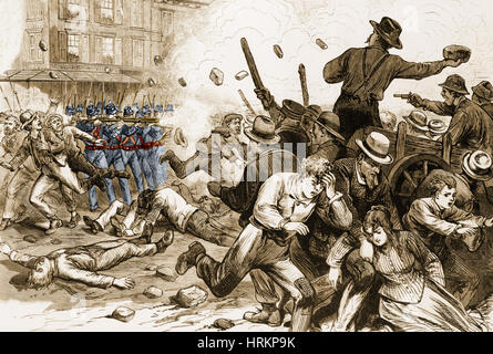 Grande grève des chemins de fer 1877 Banque D'Images
