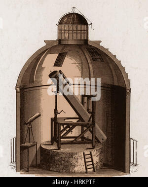 Le télescope William Herschel, 1781 Banque D'Images