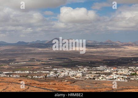 Vue panoramique à Teguise, Lanzarote, îles Canaries, Espagne Banque D'Images