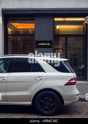 Showroom Tesla , Milan Italie Banque D'Images