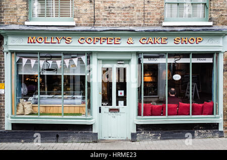 Saffron Walden Coffee Shop - un charmant café dans l'East Anglian bourg de Saffron Walden Banque D'Images