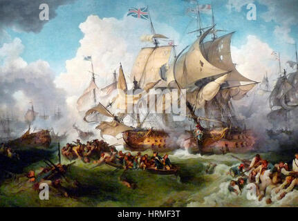 Le Glorious First of June, 1794 - La victoire de Lord Howe - Philip James de Loutherbourg Banque D'Images