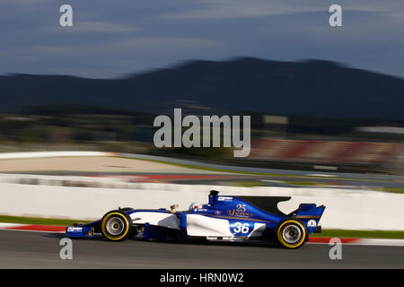 Sport Automobile : Championnat du Monde de Formule 1 de la FIA 2017, Test à Barcelone, # 36 Antonio Giovinazzi (ITA, Sauber F1 Team) Banque D'Images