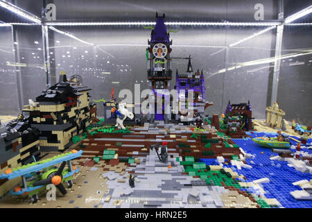 Gdansk, Pologne. 06Th Mar, 2017. Modèle fabriqué avec des briques LEGO est vu sur des briques LEGO exposition sur 3 Mars 2017 dans Galeria Metropolia à Gdansk, Pologne. Credit : Michal Fludra/Alamy Live News Banque D'Images