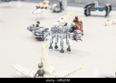 Gdansk, Pologne. 06Th Mar, 2017. LEGO briques exposition est vu le 3 mars 2017 dans Galeria Metropolia à Gdansk, Pologne. Credit : Michal Fludra/Alamy Live News Banque D'Images