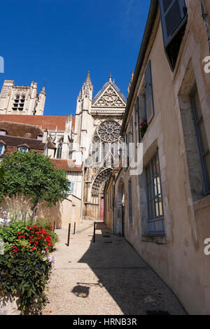 Cathédrale Saint-Étienne d'Auxerre Banque D'Images