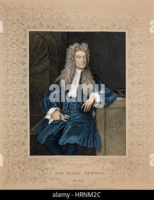 Isaac Newton, mathématicien anglais Banque D'Images