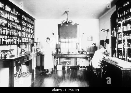 New York, l'hôpital maritime, Laboratoire d'hygiène Banque D'Images