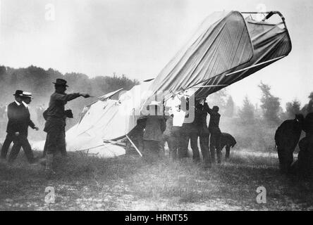 Premier accident d'avion, 1908 Banque D'Images