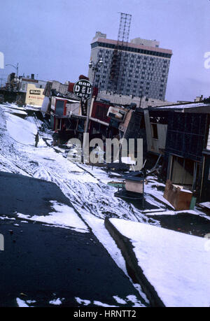 Great Alaskan séisme et du Tsunami, 1964 Banque D'Images