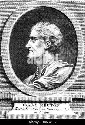 Isaac Newton, mathématicien anglais Banque D'Images