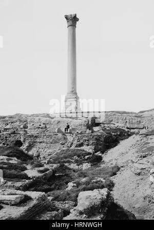 La colonne de Pompée, ancienne cité romaine Monolith Banque D'Images