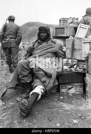 Guerre de Corée, fantassin, 1951 blessés Banque D'Images