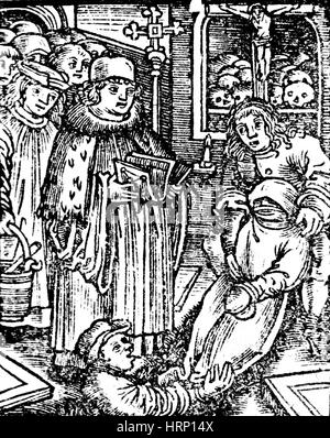 Black Death Funeral médiévale, victime de la Peste Banque D'Images