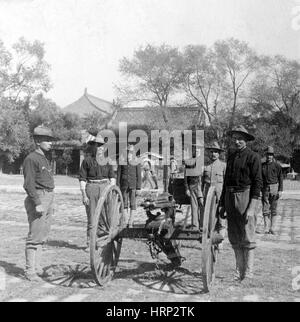 L'infanterie américaine occupent la Cité Interdite, 1900 Banque D'Images