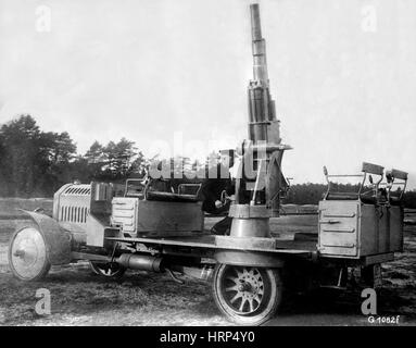 Ballon Krupp Gun, arme anti-aérienne, 1910 Banque D'Images