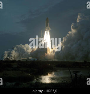 STS-32, lancement de la navette spatiale Columbia, 1990 Banque D'Images