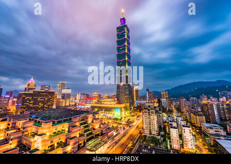 Taipei, Taiwan sur le centre-ville. Banque D'Images