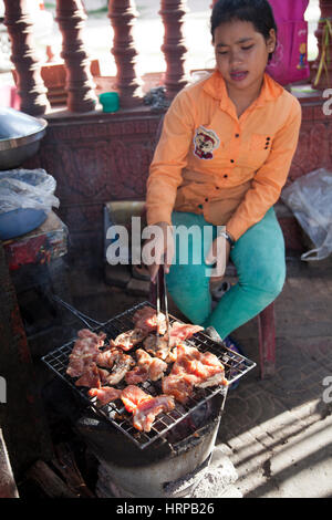 L'alimentation de rue dans la région de Wat Damnak Siem Reap - Cambodge Banque D'Images