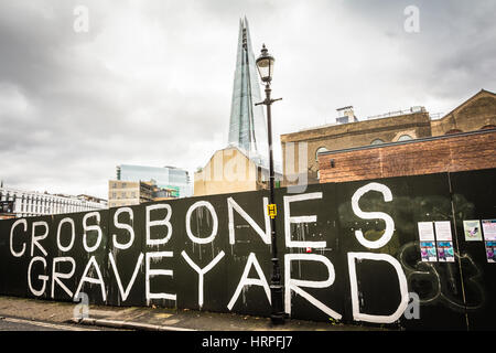 Cross Bones est un cimetière désaffecté à London Borough of Southwark Banque D'Images