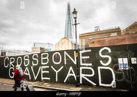 Cross Bones est un cimetière désaffecté à London Borough of Southwark Banque D'Images