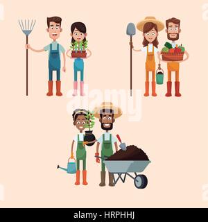Image agriculteurs libre de groupe Illustration de Vecteur
