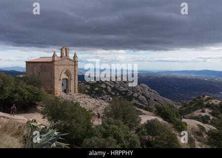 Ermita de Sant Joan, Ermitage de San Juan, à Montserrat, en Catalogne, Espagne. Banque D'Images