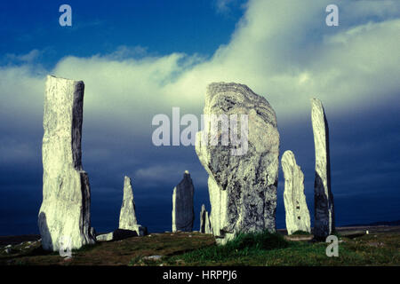 Callanish, Lewis, juin 1987. Banque D'Images