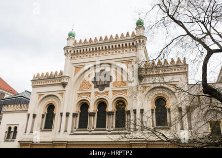 La Synagogue Espagnole dans le quartier Juif, Josefov, Prague, République Tchèque, Europe Banque D'Images