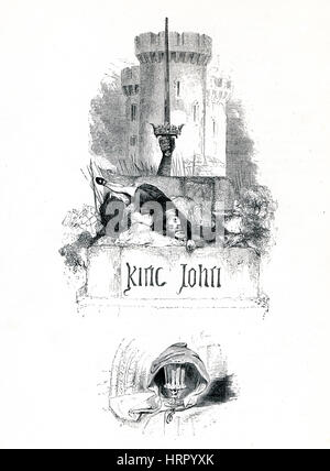 Le roi Jean, pour le frontispice du livre victorien pièce de William Shakespeare dans le livre illustré 1849 héroïnes de Shakespeare Banque D'Images