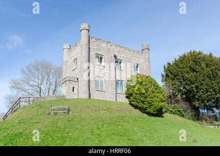 Abergavenny Castle, un château normand dans la ville de Abergavenny Banque D'Images