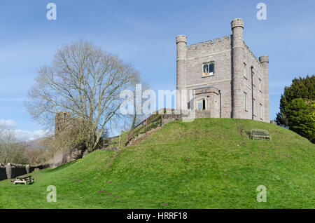 Abergavenny Castle, un château normand dans la ville de Abergavenny Banque D'Images