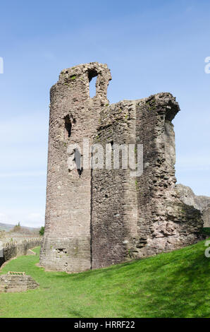 Abergavenny Castle, un château normand dans la ville de Abergavenny Banque D'Images