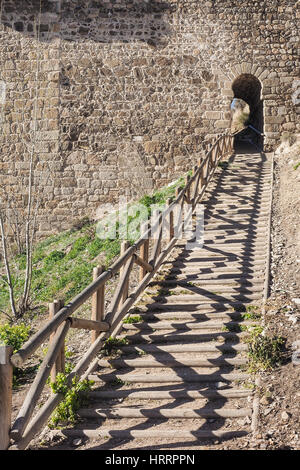 Sentier de randonnée à Tolède, en Espagne, et passage voûté Banque D'Images