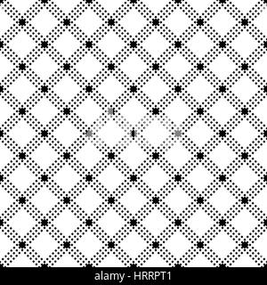 Modèle sans couture. Texture rhombique classique. Répéter régulièrement les éléments géométriques, des formes, des losanges, des petites places, des rayures. Le noir et blanc patt Illustration de Vecteur