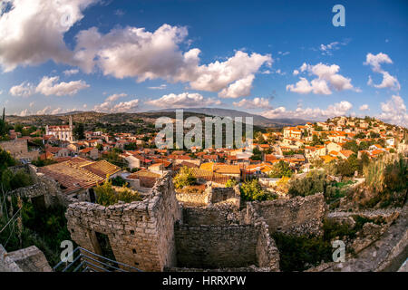 Lofou, un village de montagne traditionnel de Chypre. Limassol District. Banque D'Images