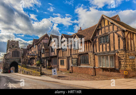 Lord Leycester Hospital, porte ouest, Warwick Banque D'Images