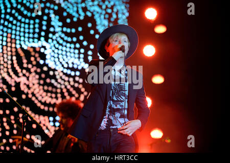 MADRID - SEPT 13 : Beck (le légendaire musicien, chanteur et auteur-compositeur) performance à Dcode Festival le 13 septembre 2014 à Madrid, Espagne. Banque D'Images