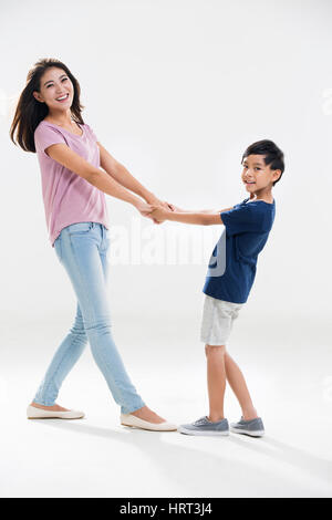 Happy mother and son Banque D'Images